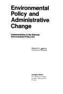 Tapa de Environmental policy and administrative change