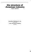 Tapa de The structure of American industry