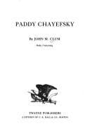 Tapa de Paddy Chayefsky