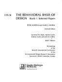 Tapa de The Behavioral basis of design: Proceedings of the seventh international conference of the Environmental Design Research Association, Vancouver, ... (Community development series ; v. 28, 36)