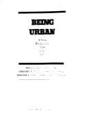 Tapa de Being urban