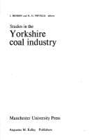 Tapa de Studies in the Yorkshire coal industry