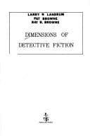 Tapa de Dimensions of Detective Fiction