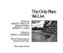 Tapa de The only place we live