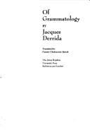 Tapa de Of grammatology