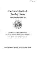 Tapa de The Crowninshield-Bentley house