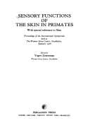 Tapa de Sensory functions of the skin in primates, with special reference to man