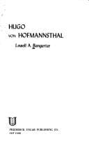 Tapa de Hugo von Hofmannsthal