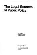 Tapa de The legal sources of public policy