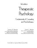 Tapa de Therapeutic psychology