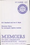 Tapa de Dimension theory for nonsingular injective modules