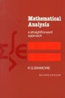 Tapa de Mathematical analysis