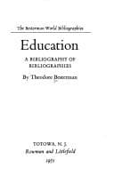 Tapa de Education; a bibliography of bibliographies