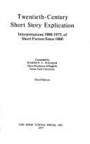 Tapa de Twentieth-century short stories explication