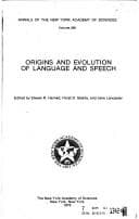 Tapa de Origins and evolution of language and speech