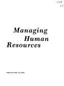 Tapa de Managing human resources