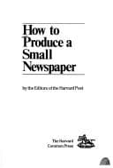 Tapa de How to produce a small newspaper