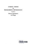 Tapa de Current trends in programming methodology