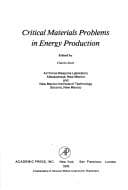 Tapa de Critical materials problems in energy production