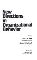 Tapa de New directions in organizational behavior