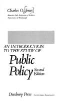 Tapa de An introduction to the study of public policy