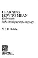 Tapa de Learning how to mean
