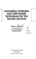 Tapa de Counseling strategies and intervention techniques for the human services