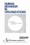 Tapa de Human behavior in organizations