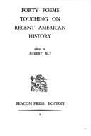 Tapa de Forty poems touching on recent American history