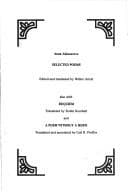 Tapa de Selected poems