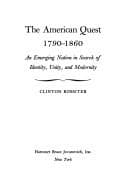 Tapa de The American quest, 1790-1860