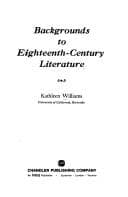 Tapa de Backgrounds to eighteenth-century literature