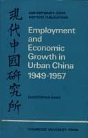 Tapa de Employment and economic growth in urban China, 1949-1957. --