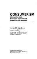 Tapa de Consumerism; viewpoints from business, government, and the public interest