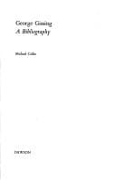 Tapa de George Gissing, a bibliography