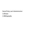 Tapa de Social policy and administration in Britain