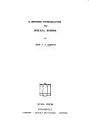 Tapa de A modern introduction to biblical Hebrew
