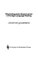 Tapa de Psycholinguistic experiments in foreign language testing