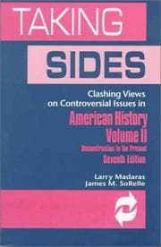 Tapa de Taking Sides: Clashing Views on Controversial Issues in American History
