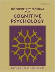 Tapa de Introductory readings for cognitive psycholgoy