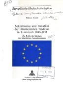 Tapa de Schreibweise und Funktion der ultramontanen Tradition in Frankreich 1848-1851