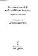 Tapa de Literaturwissenschaft und Geschichtsphilosophie