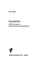 Tapa de Sprachkritik