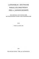 Tapa de Lateinisch-deutsche Parallelurkunden des 13. Jahrhunderts