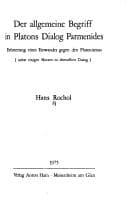 Tapa de Der allgemeine Begriff in Platons Dialog Parmenides