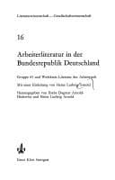 Tapa de Arbeiterliteratur in der Bundesrepublik Deutschland