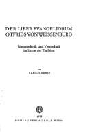 Tapa de Der Liber Evangeliorum Otfrids von Weissenburg