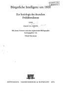 Tapa de Bürgerliche Intelligenz um 1800