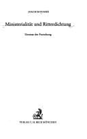 Tapa de Ministerialität und Ritterdichtung