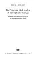 Tapa de Die Philosophie Jakob Senglers als philosophische Theologie